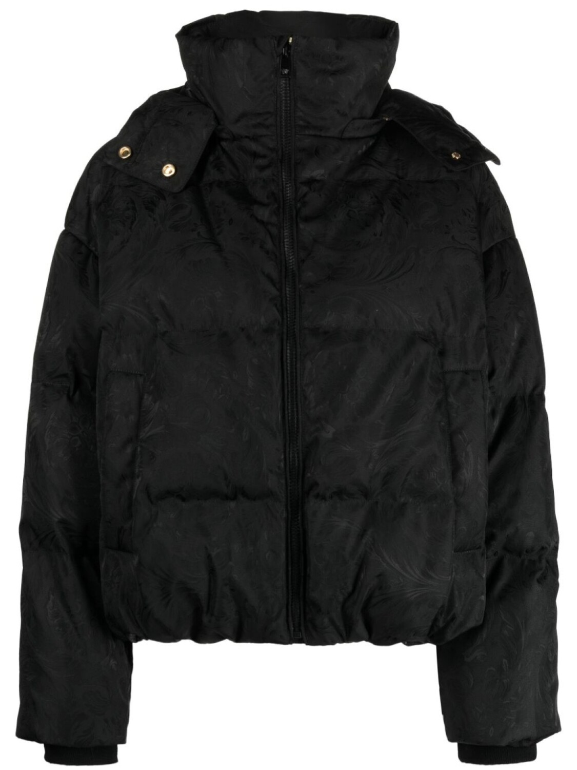 

Versace жаккардовый пуховик Barocco Silhouette, черный