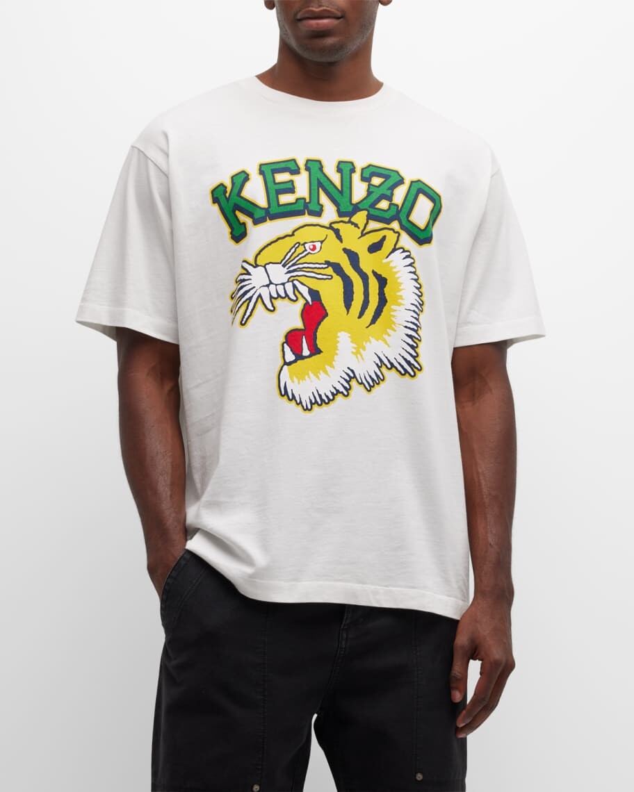 

Мужская футболка оверсайз Tiger Varsity Kenzo, Коричневый