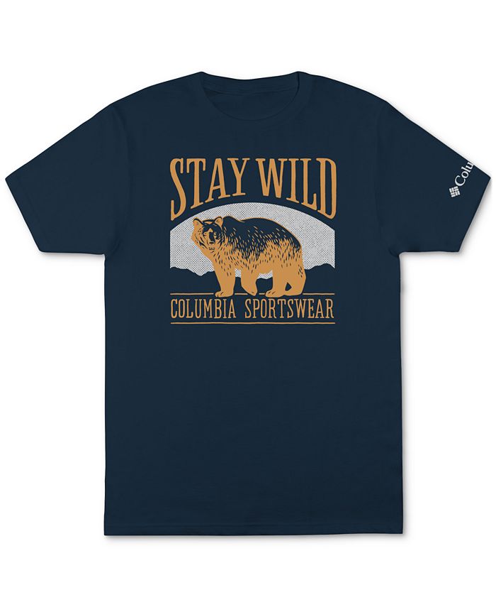Мужская футболка с графическим логотипом Oso Stay Wild Columbia, синий