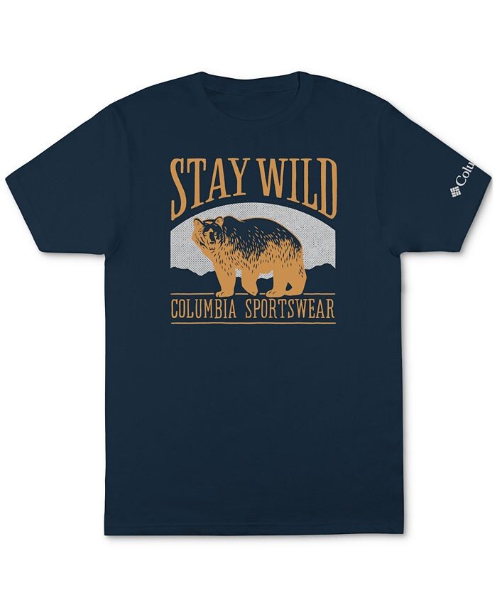 

Мужская футболка с графическим логотипом Oso Stay Wild Columbia, синий