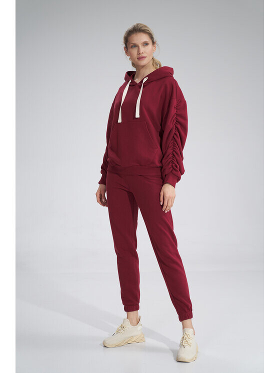

Женские брюки regular fit Figlfigl, бургундия