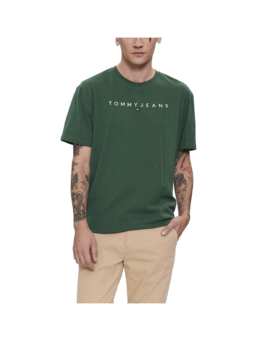 

Зеленая мужская футболка tommy hilfiger Tommy Jeans