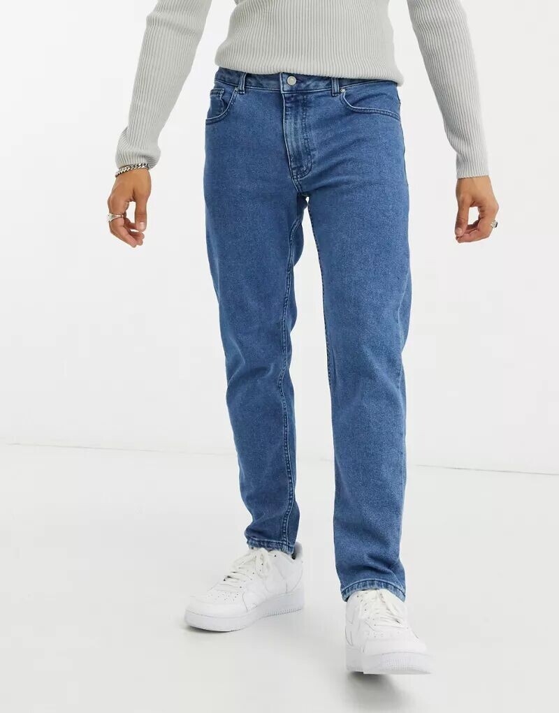 

Голубые эластичные джинсы-морковки ASOS