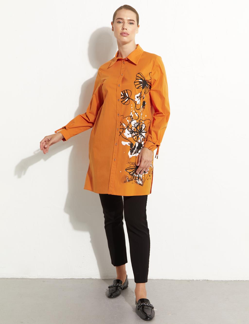 Туника с цветочным принтом Янтарный Kayra жаккардовый двухместный костюм янтарный kayra