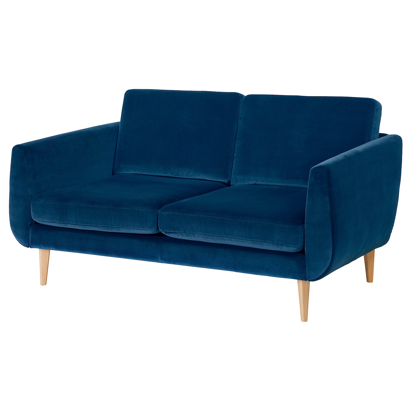 цена СМЕДСТОРП 2-местный диван, Дюпарп темно-зеленый-синий/дуб SMEDSTORP IKEA