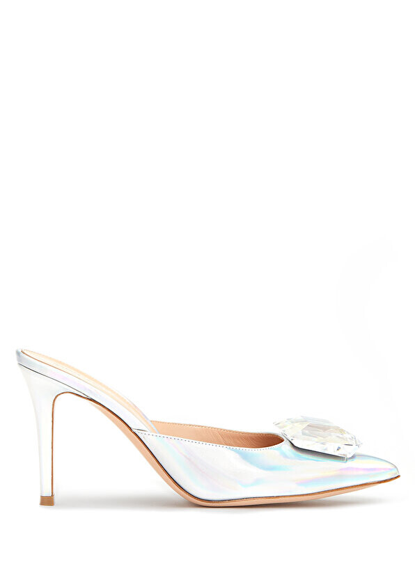 

Женские кожаные тапочки jaipur silver Gianvito Rossi