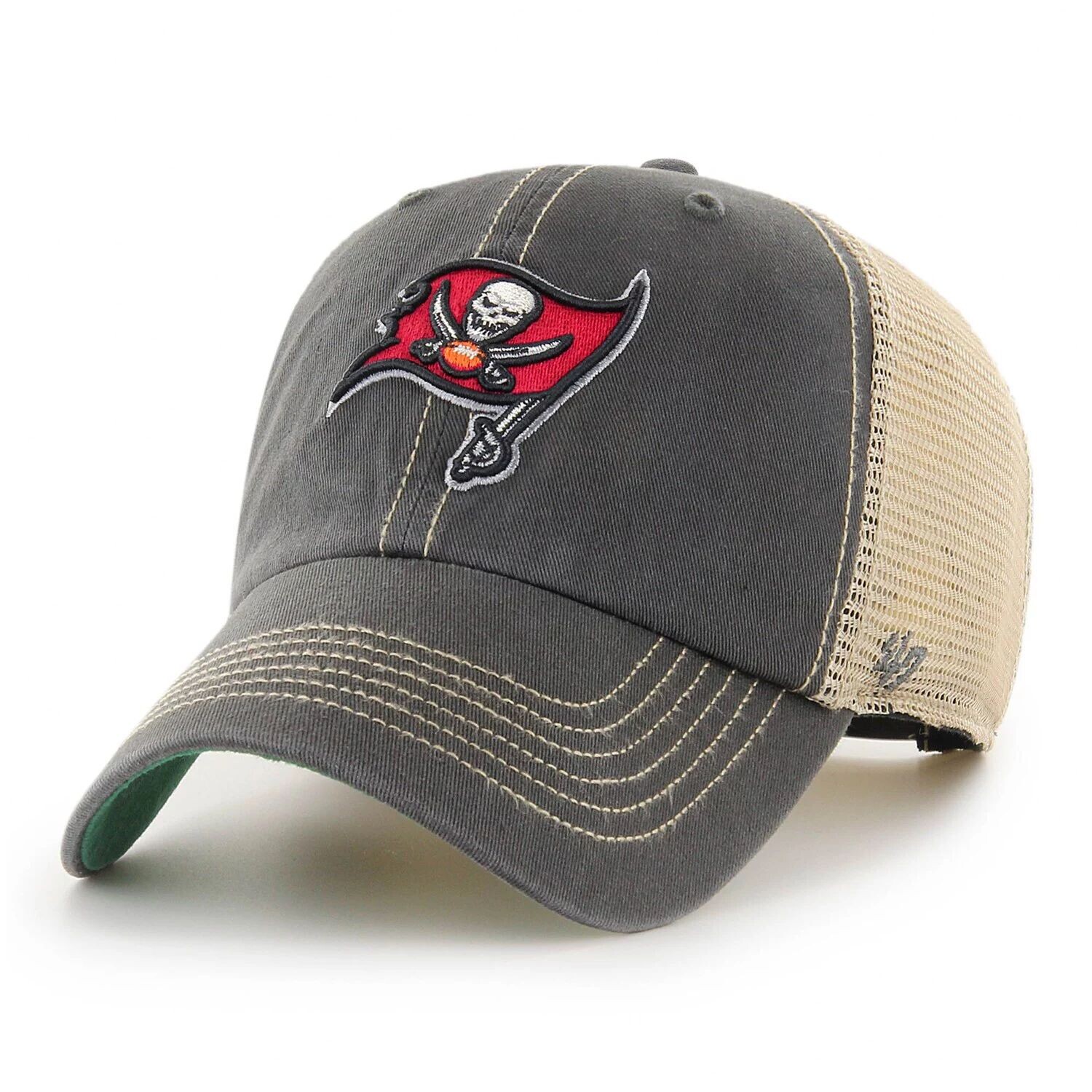 

Мужская кепка Snapback из олова/натурального цвета '47 Tampa Bay Buccaneers Trawler Trucker Clean Up Snapback