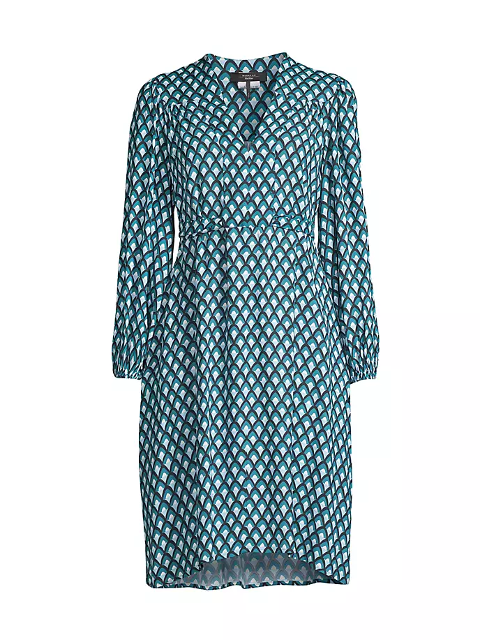 Мини-платье Aceti с длинными рукавами и геометрическим узором Weekend Max Mara, мультиколор