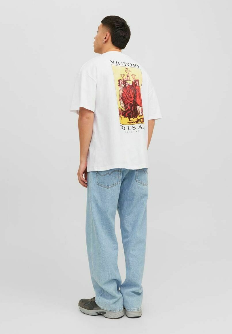 

Футболка с принтом Jack & Jones, молочный, Серый
