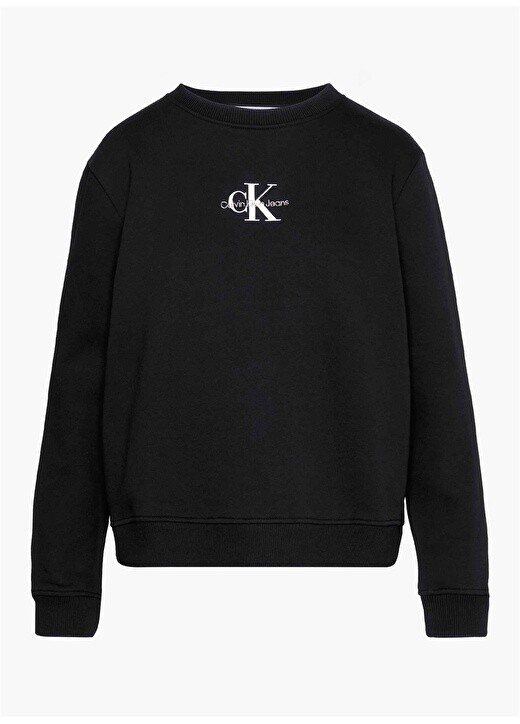 

Черная женская толстовка с круглым вырезом и принтом Calvin Klein Jeans, Черный