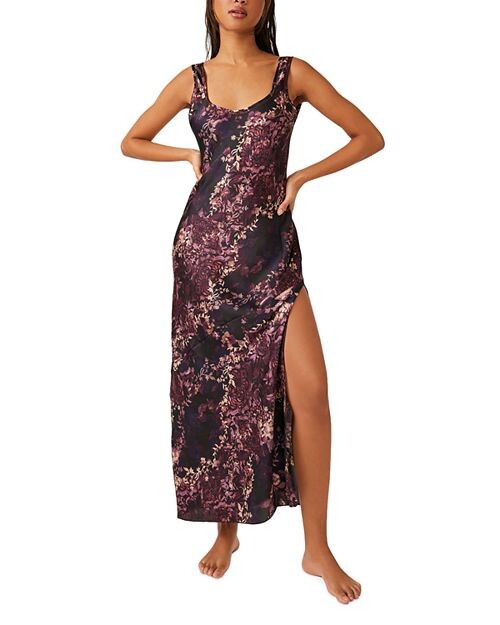 

Платье-комбинация с косым вырезом Worth the Wait Free People, цвет Black