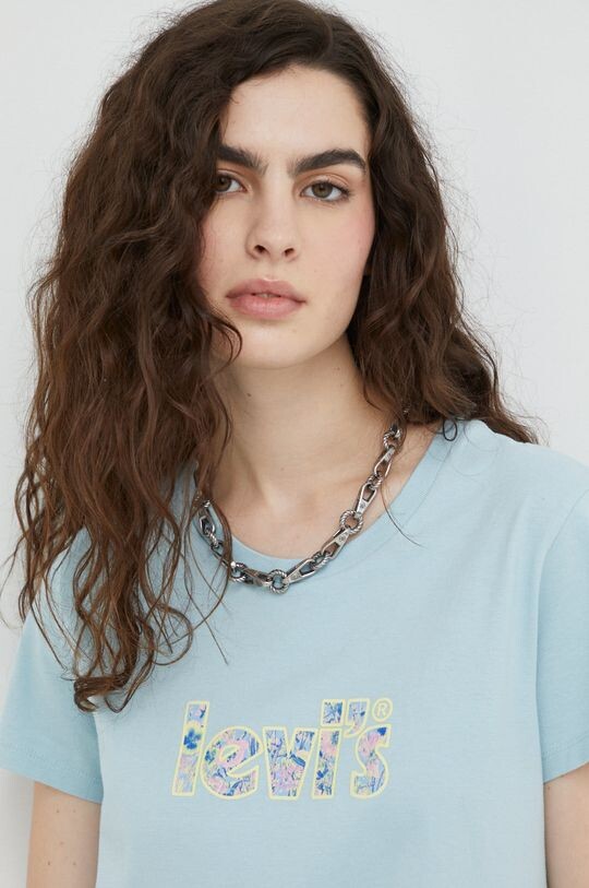 

Хлопковая футболка Levi's, синий