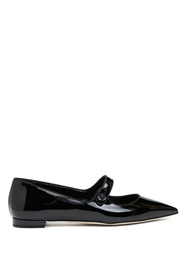 

Лакированные балетки Manolo Blahnik, черный