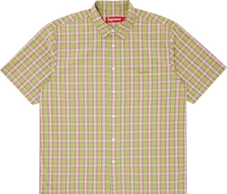 

Рубашка Supreme Loose Fit Mini Plaid Short-Sleeve 'Green', зеленый