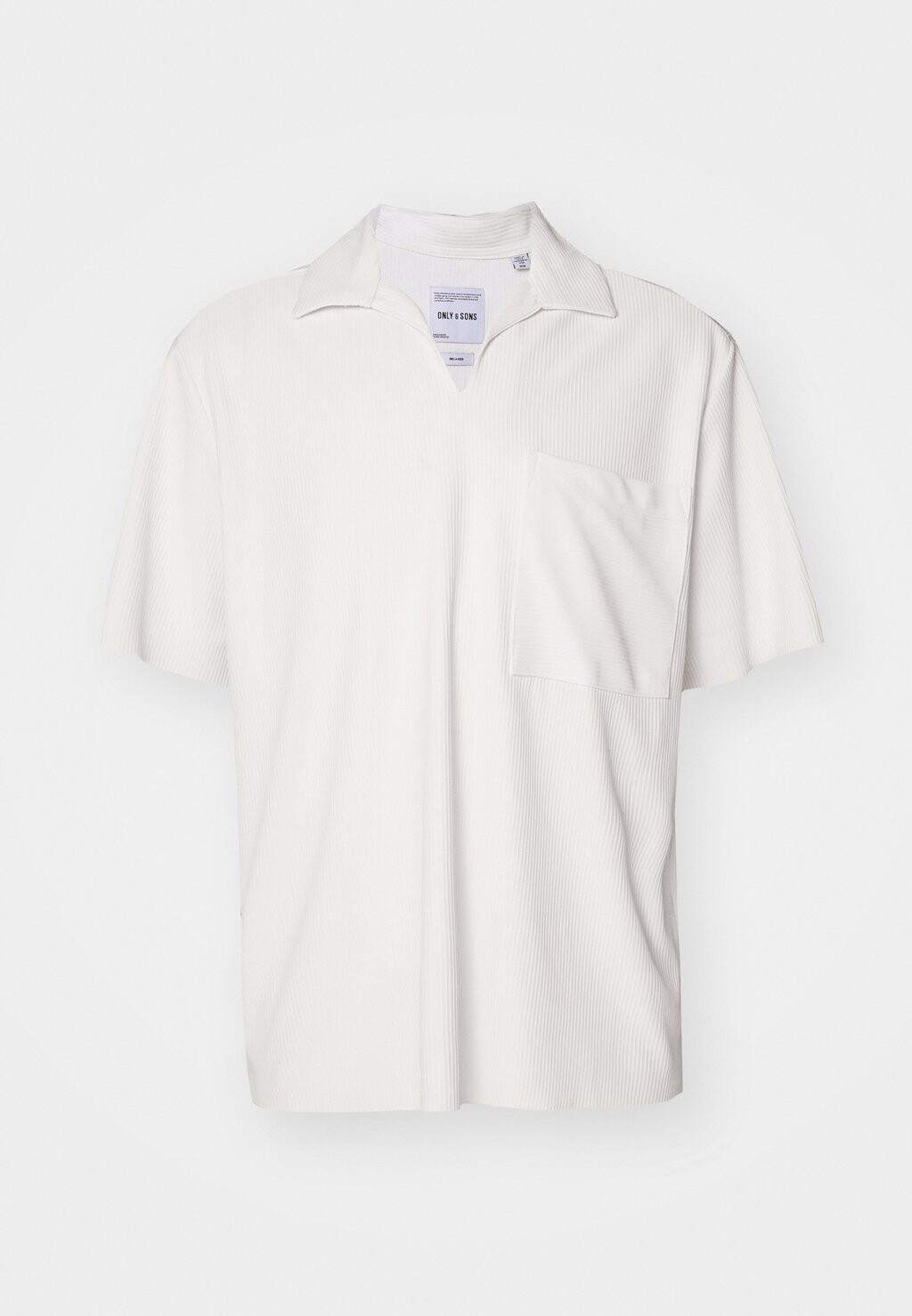

Рубашка поло ONSKARI PLISSEE V-NECK Only & Sons, светло-серый