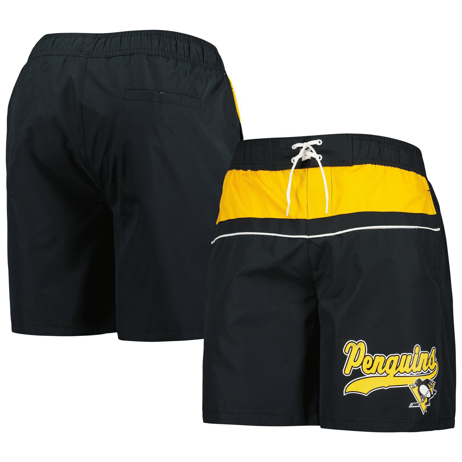 цена Мужские черные шорты для плавания волейболом для фристайла Pittsburgh Penguins Starter