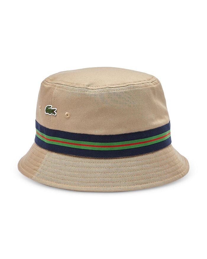 

Полосатая панама из твила с лентами Lacoste