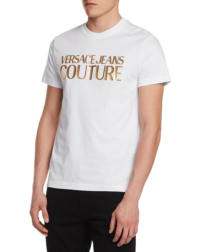 

Футболка из хлопкового джерси с рисунком Versace Jeans Couture, Серый