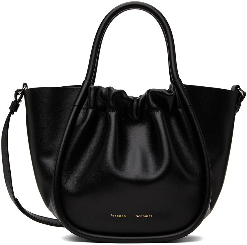

Черная маленькая большая сумка со сборками Proenza Schouler
