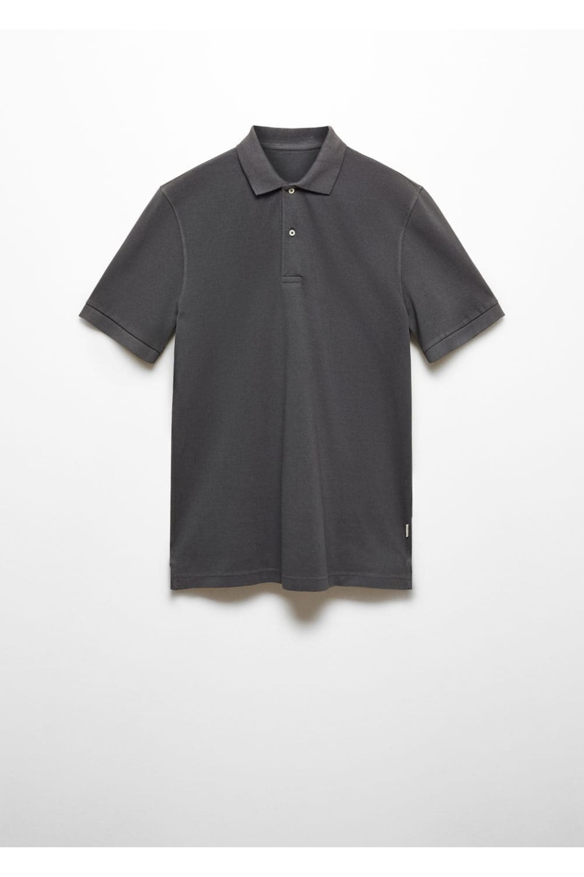 цена Хлопковая рубашка поло с коротким рукавом Mango, серый