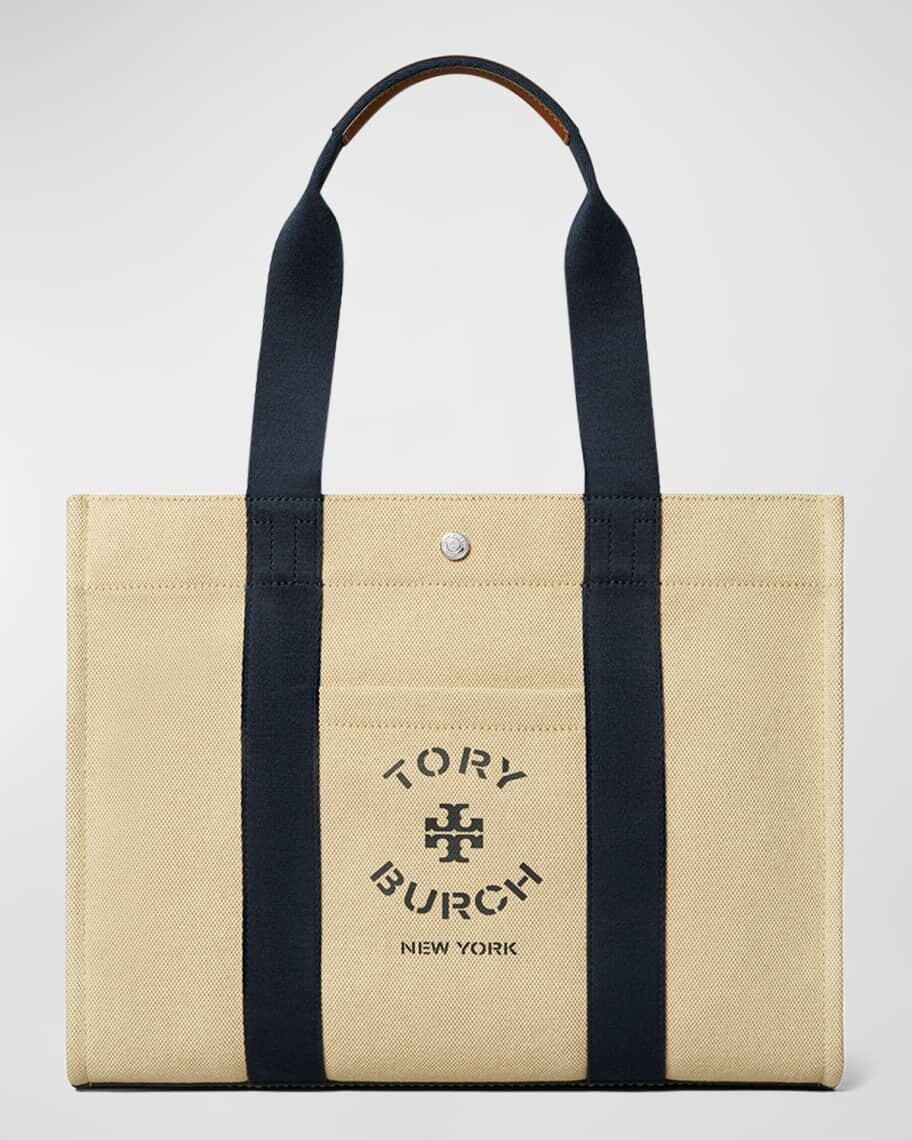 

Холщовая большая сумка с логотипом Tory Burch