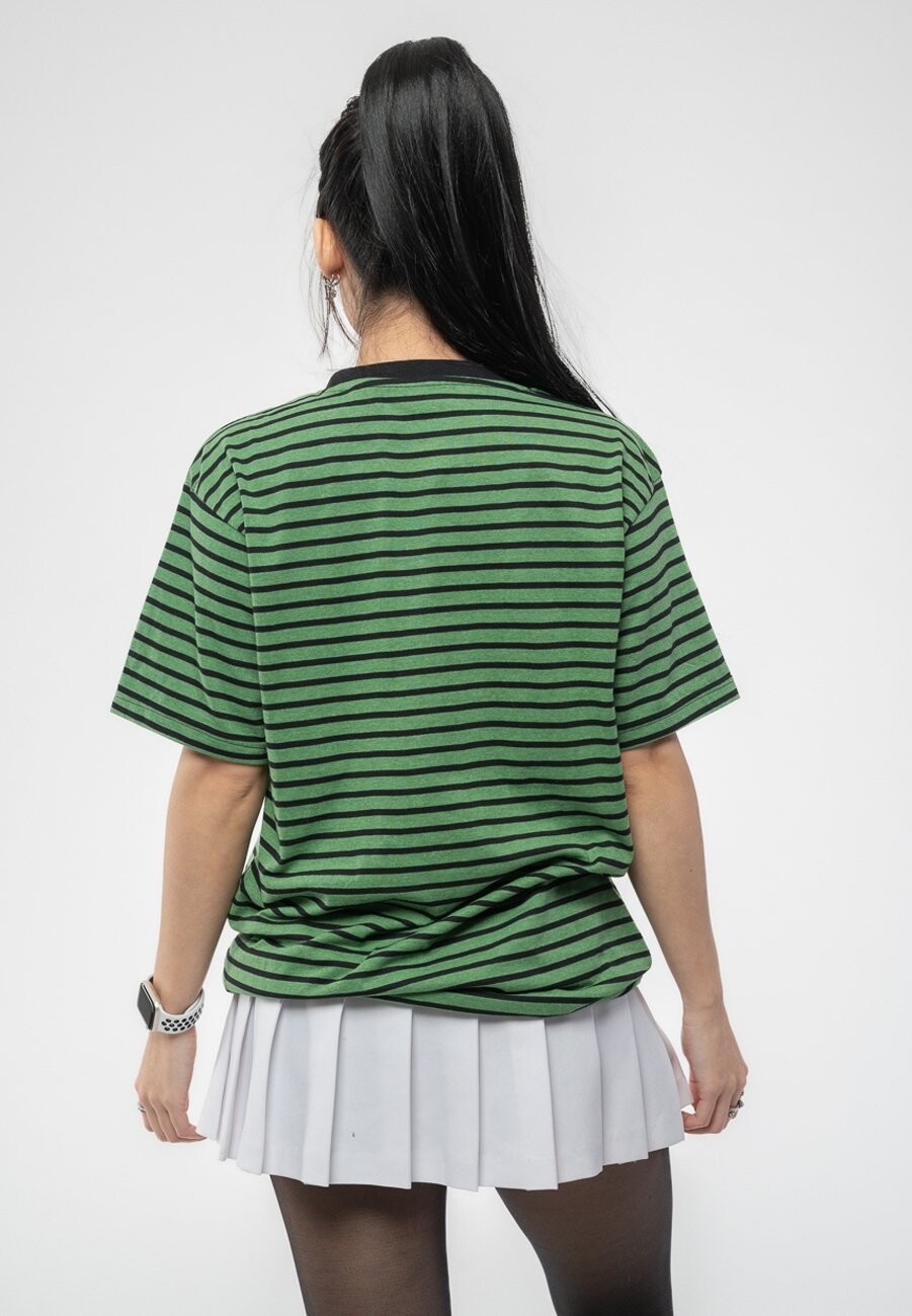 

Футболка с принтом BOB MARLEY EXODUS STRIPED LOGO Paradiso Clothing, зеленый