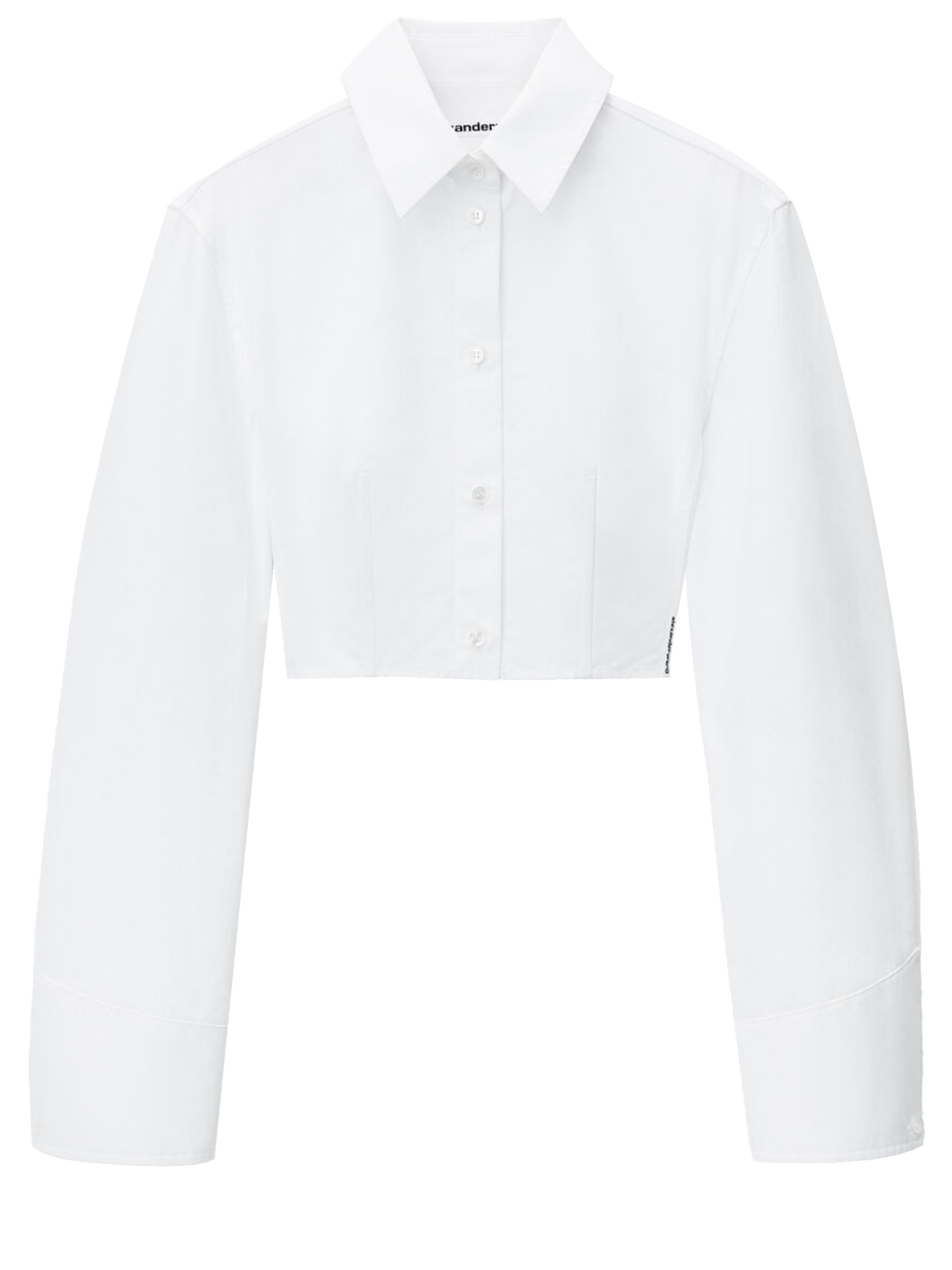 Рубашка Alexander Wang Cropped structured, белый куртка alexander wang cropped zip up цвет light pink
