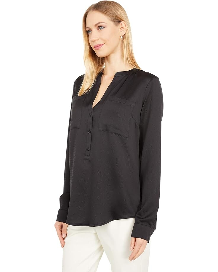 

Рубашка Michael Kors Satin Pocket Shirt, черный