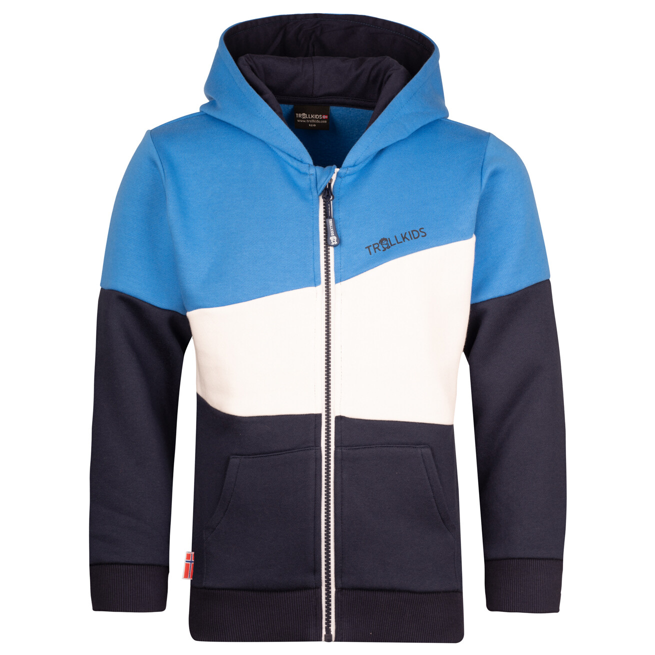 

Толстовка с капюшоном Trollkids Kid's Alesund, цвет Navy/Medium Blue