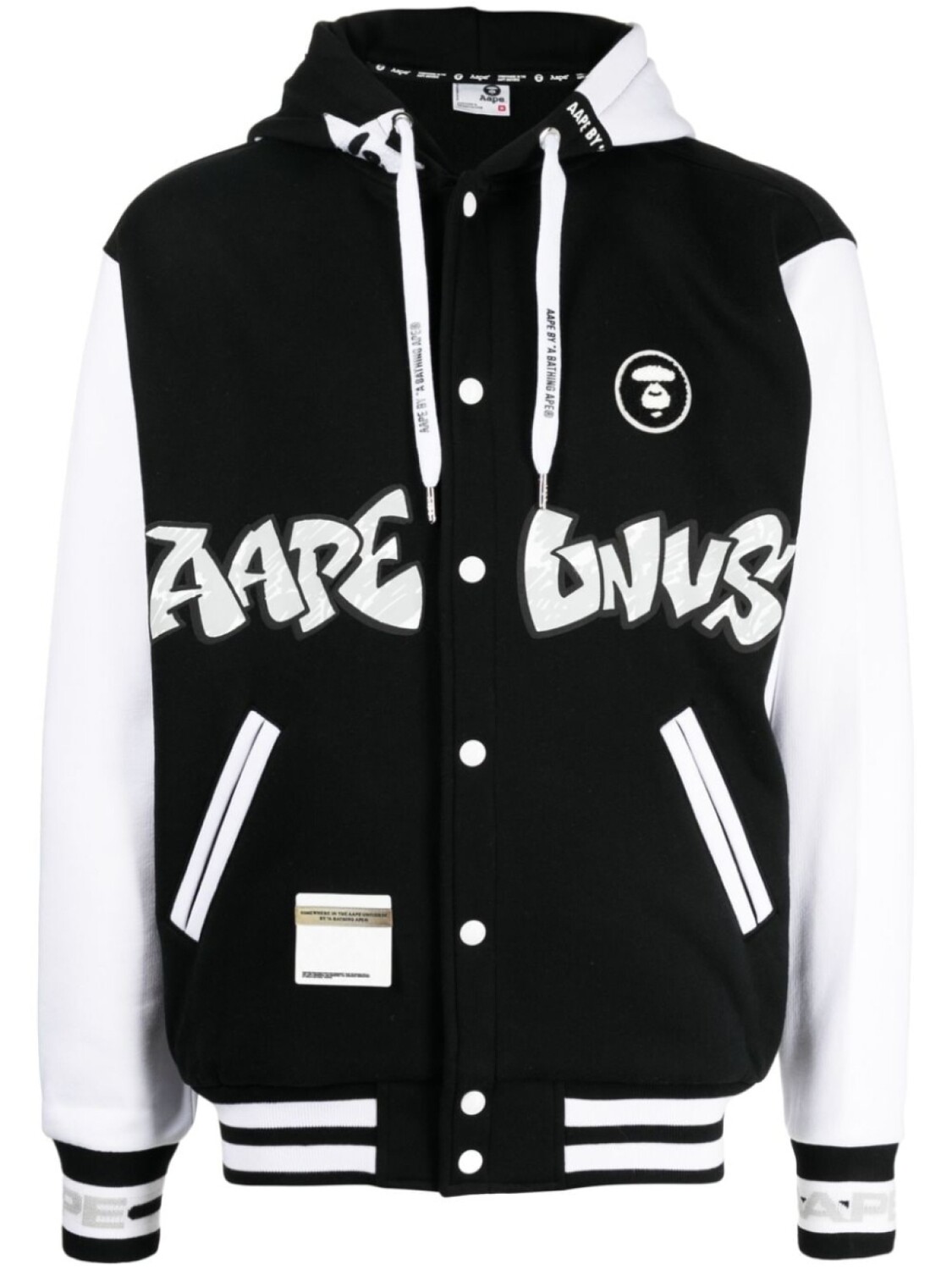 

Куртка с капюшоном и логотипом AAPE BY *A BATHING APE, черный