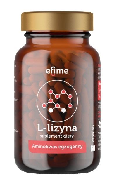 Набор аминокислот в капсулах Efime L-Lizyna, 60 шт l лизин в капсулах viridian l lizyna 500 mg 30 шт