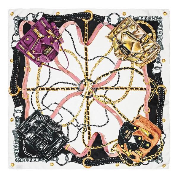

Шарф scarf 90x90 cm Moschino, мультиколор