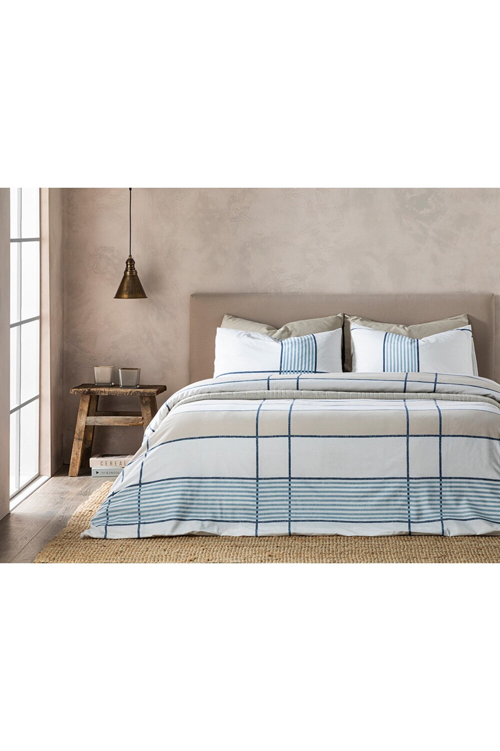 

Комплект двойных пододеяльников English Home Easy Iron с текстурированными линиями, бежевый