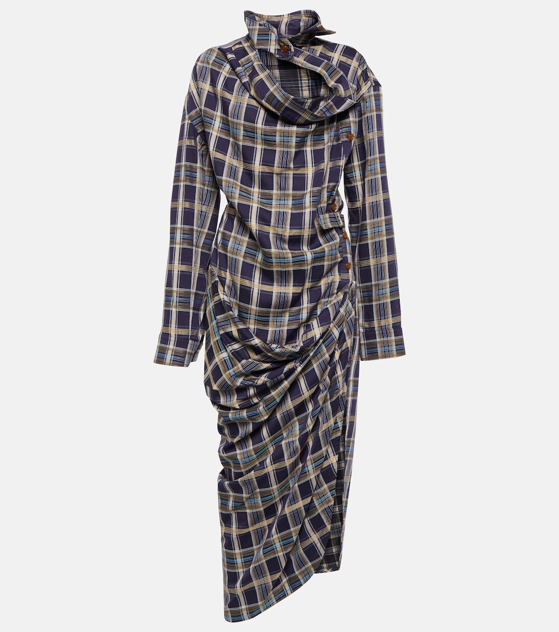 

Платье миди в клетку Vivienne Westwood, синий