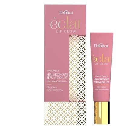 

Eclat Lip Glow Сыворотка для губ с гиалуроновой кислотой и розовым маслом 15 мл, L'Biotica