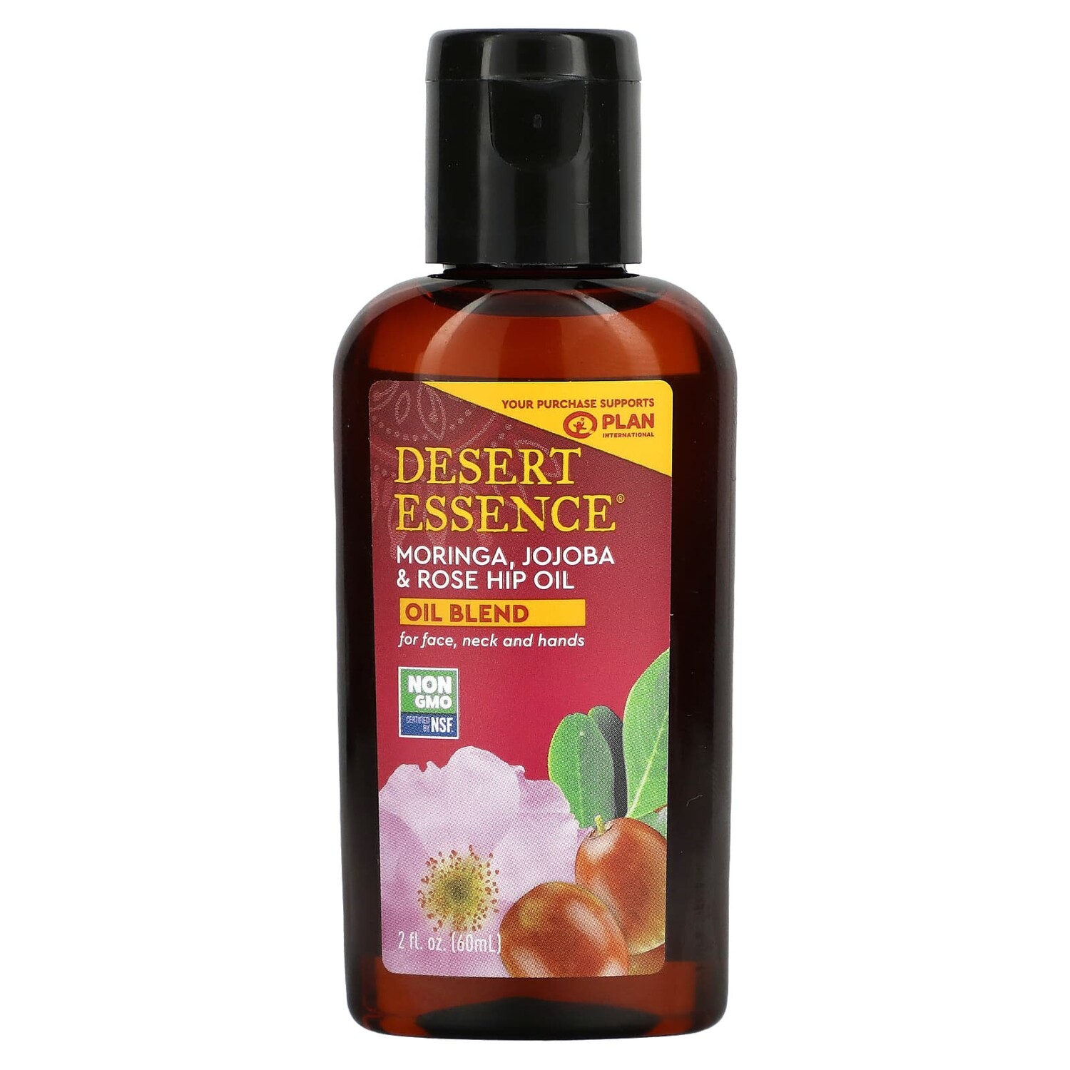 

Композиция из масел моринги, жожоба и шиповника, 2 унции (60 мл), Desert Essence
