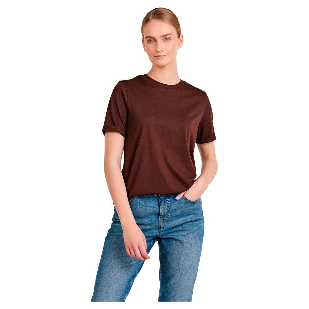 

Футболка Pieces Ria Fold Up Solid, коричневый
