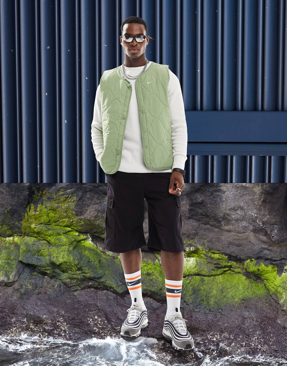 

Зеленая утепленная тканая куртка Nike Life, Зеленый