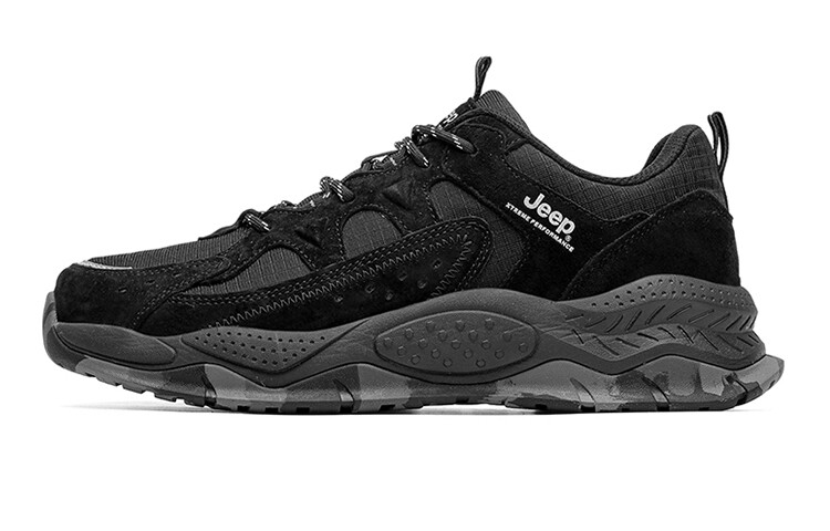 

Кроссовки Jeep Chunky Sneakers Men Low-top Black, черный