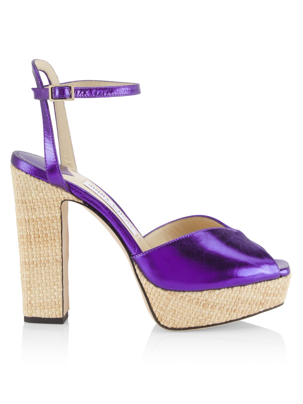 

Сандалии на платформе из металлизированной кожи Sacaria 120MM Jimmy Choo