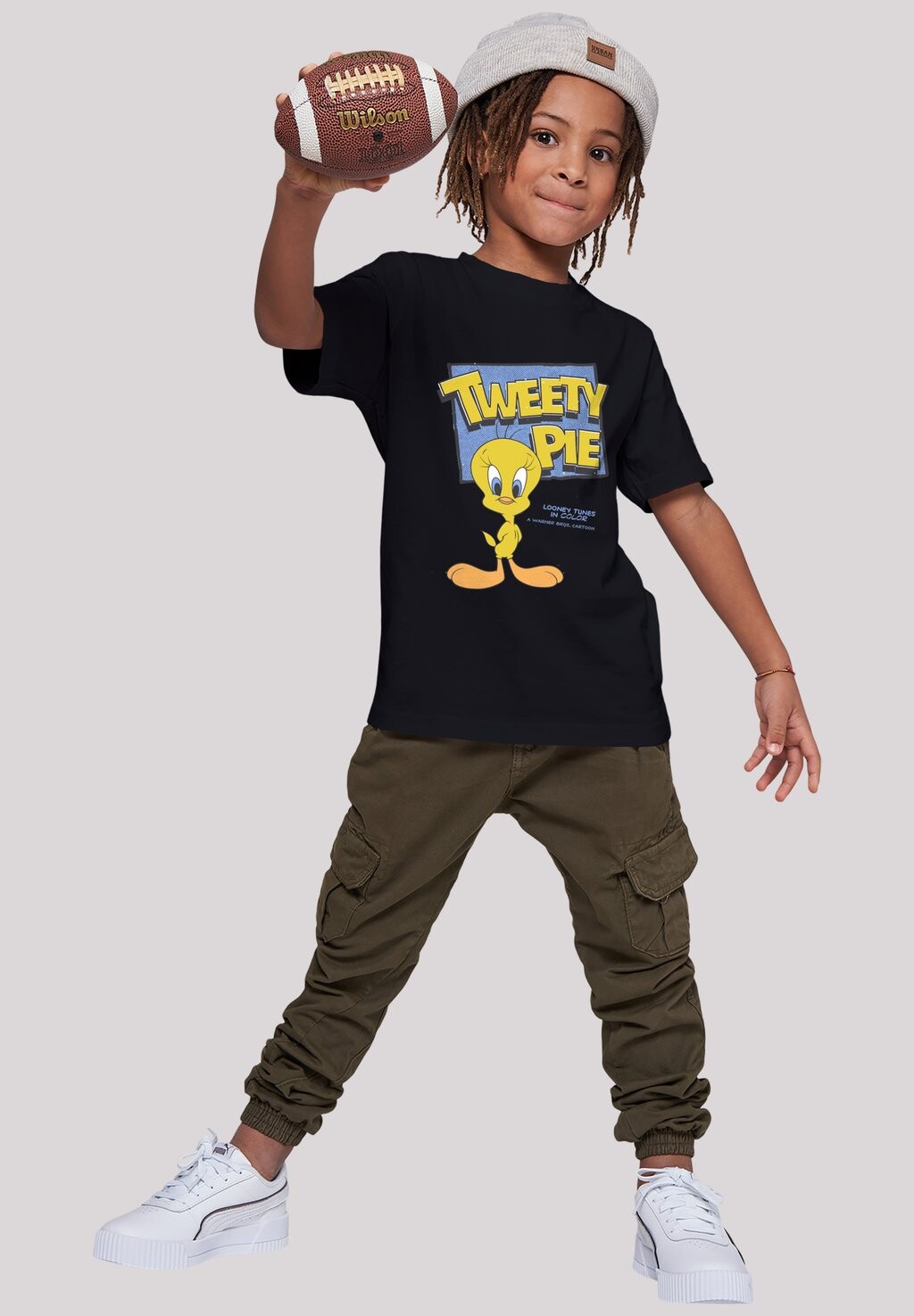 

Футболка с принтом Looney Tunes Classic Tweety Pie F4NT4STIC, черный