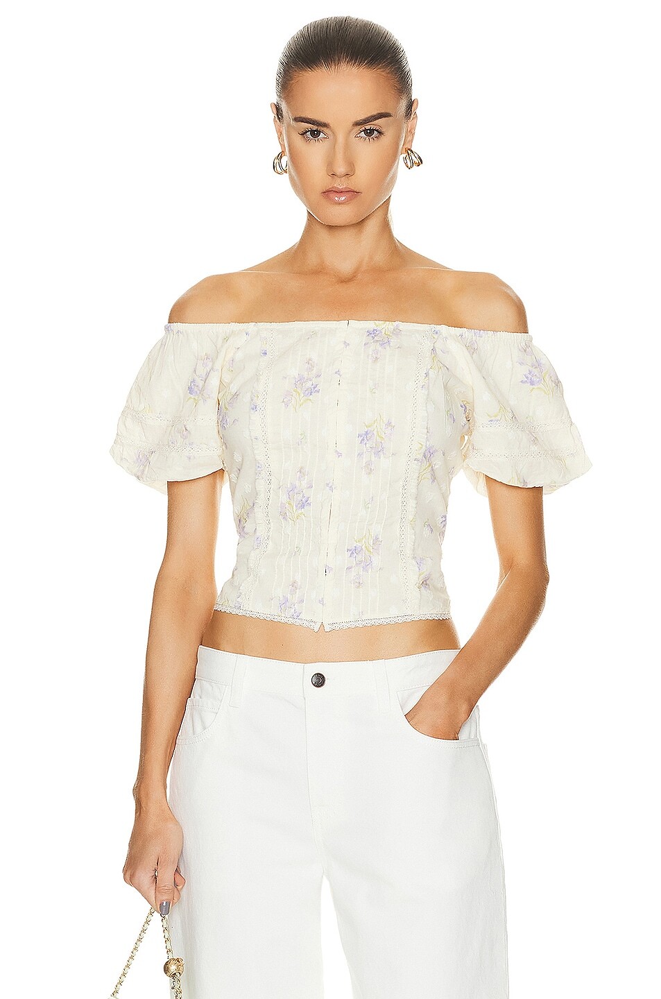 

Топ Loveshackfancy Zia, цвет Lavender Whispy