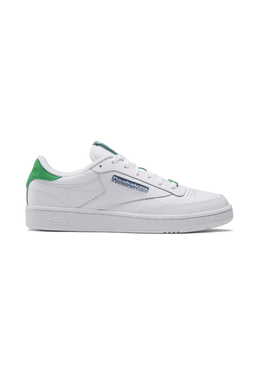 

Низкие кроссовки Club C 85 Reebok, белый спорт зеленый синий сланец