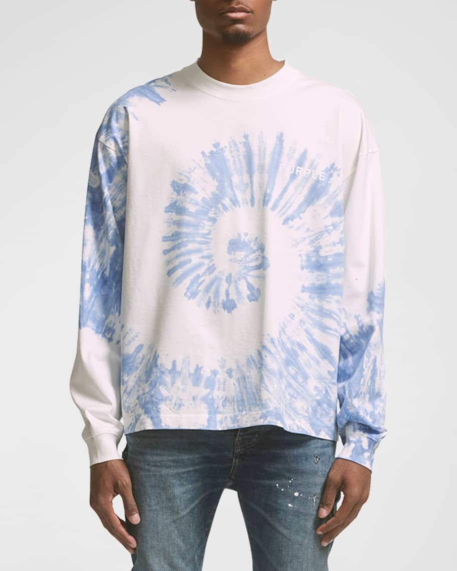 

Мужская футболка Mercerized Tie-Dye Swirl PURPLE