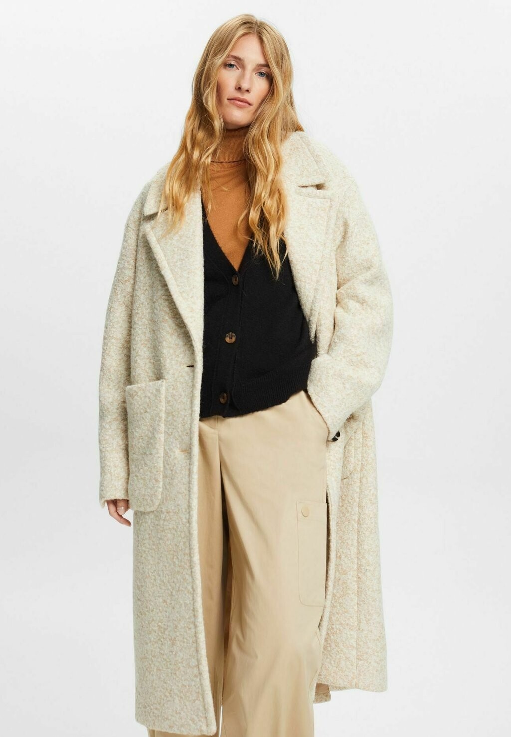 

Классическое пальто Esprit, песочный