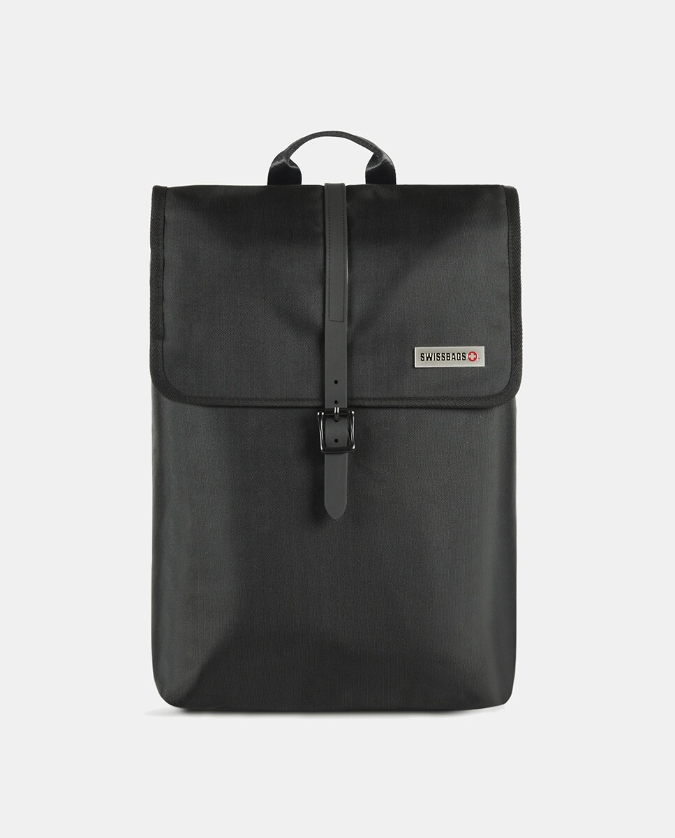 

Средний черный рюкзак с клапаном Swissbags, черный