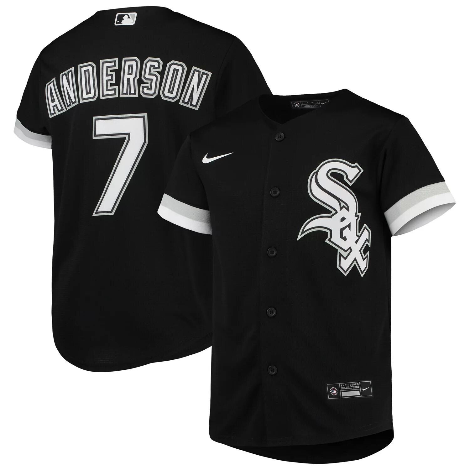 

Молодежная футболка Nike Tim Anderson Black Chicago White Sox, альтернативная реплика игрока Nike