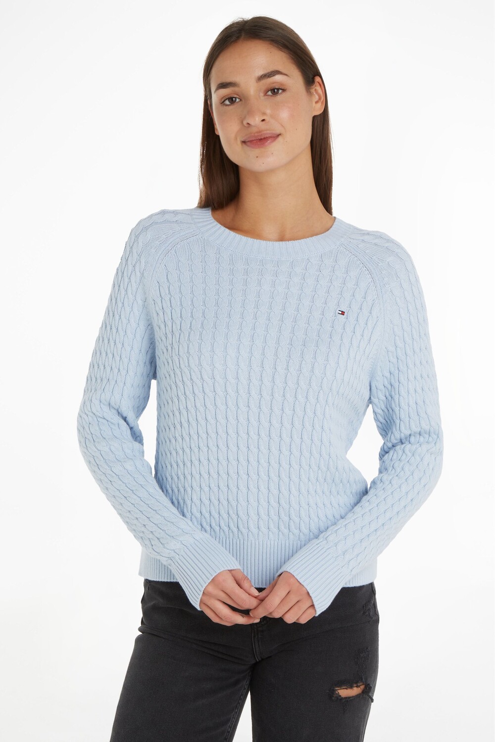 

Мини-свитер вязанной вязки Tommy Hilfiger, синий