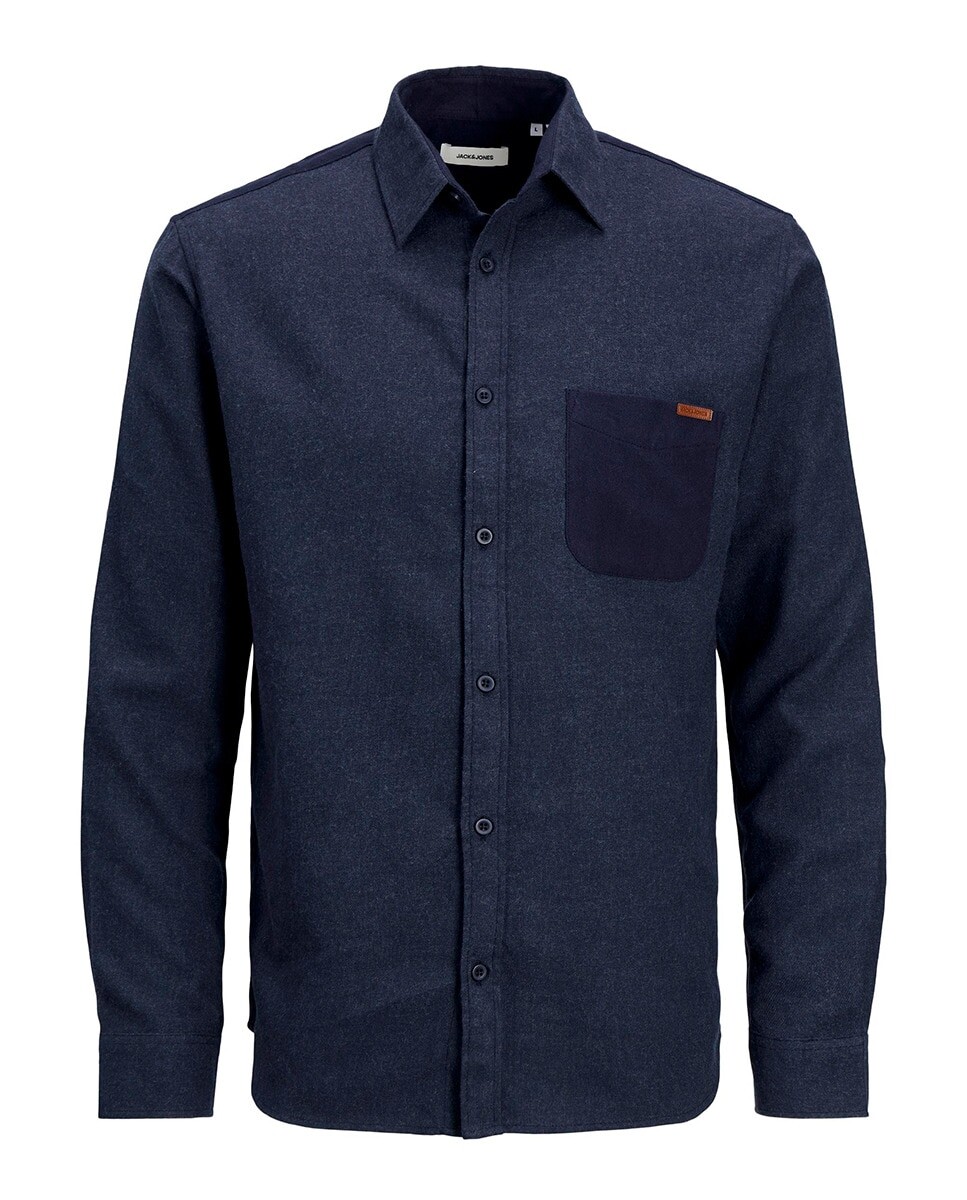 

Мужская узкая рубашка Jack & Jones, синий