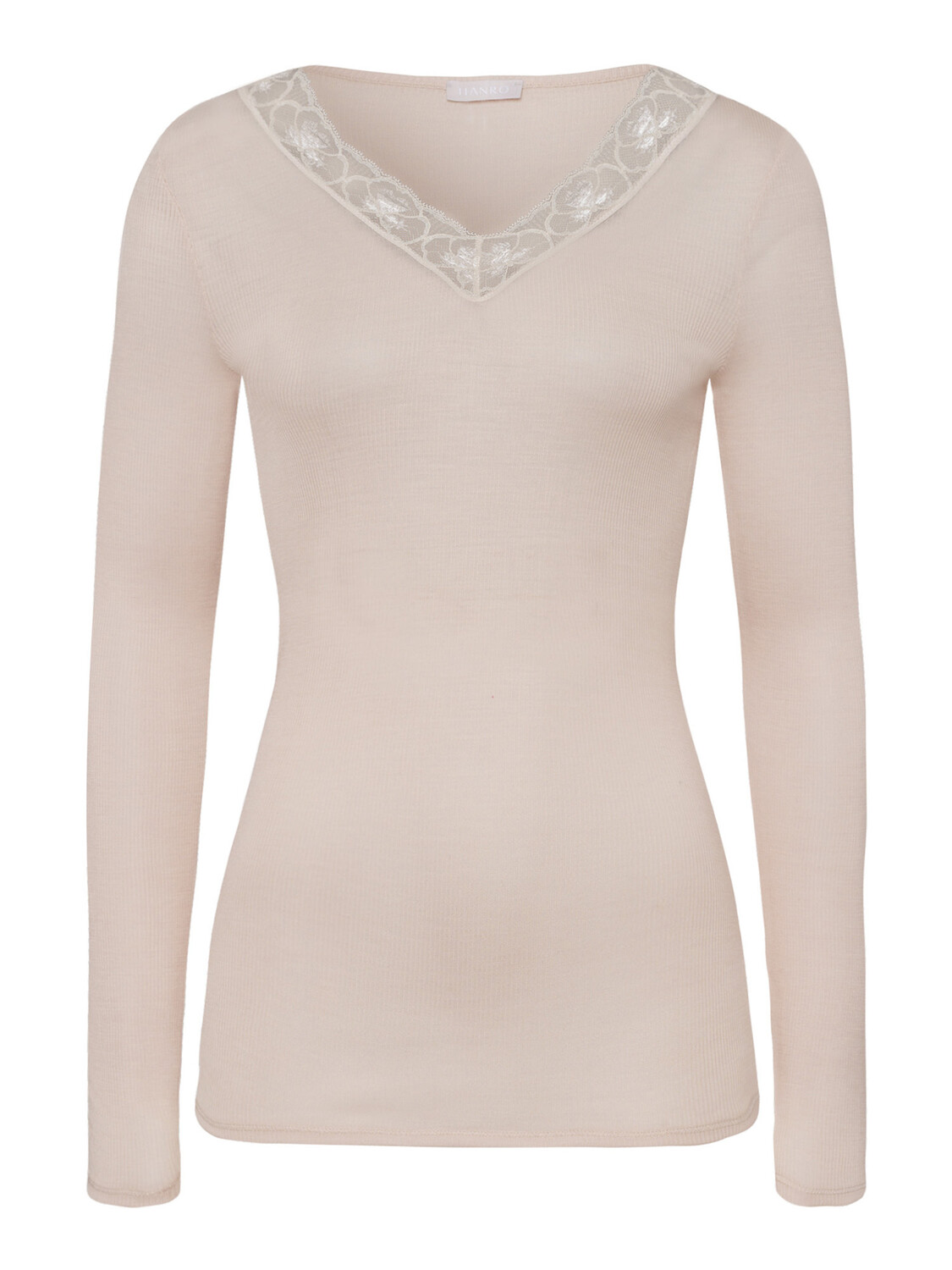 

Топ Hanro Longsleeve Woolen Lace, цвет pumice